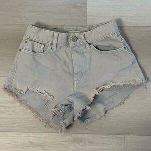 BDG Urban‎ Outfitters Cheeky Denim Shorts Size 25 Light Wash Frayed